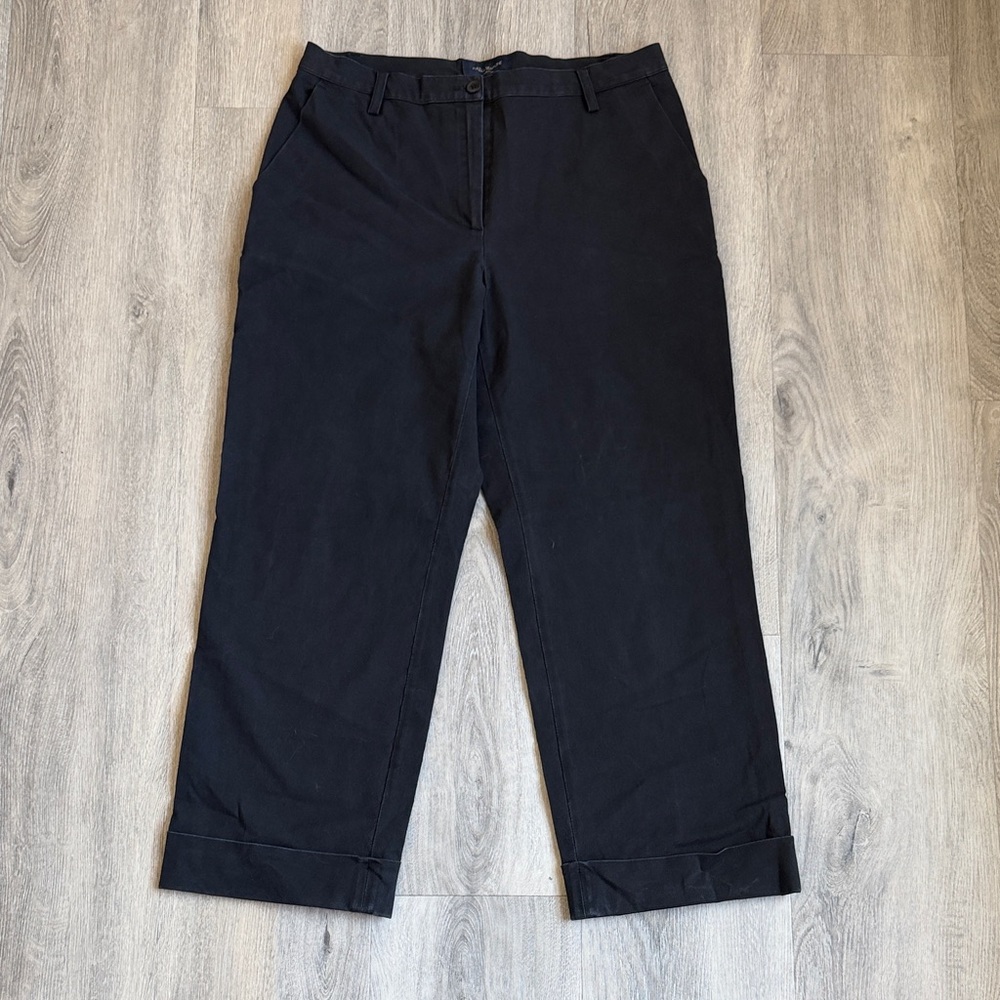Piazza Sempione Women’s Black Cropped Straight-Leg Pants size 44 (8)